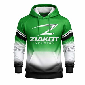 Sudadera con Capucha Deportiva Personalizada con Estampado y Bordado 3D de Caza de Faisanes con Perro, en Blanco y Negro, de Fabricante y Proveedor - Product Image 1