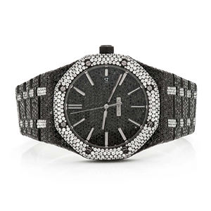Iced Out Moissanite <b>Watch</b> VVS Diamond Hip Hop Full for Stainless Steel <b>Quartz</b> <b>Men</b> 20mm Band Glass Dial - Product Image 1