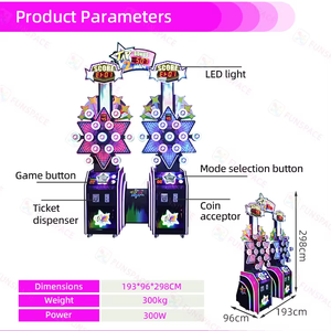 เครื่องเกมอาร์เคด HGR Amusement Tap 2 Win 2PL สำหรับ 2 ผู้เล่น เกมฝึกปฏิกิริยาตอบสนอง 300W 110V 220V ปุ่มไฟกระพริบแบบอินเทอร์แอคทีฟ พร้อมระบบคะแนนและตั๋ว - Product Image 5