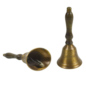 Handmade Antique <b>Brass</b> <b>Bell</b> with Wooden Handle Customizable Design for Prayer Purpose Made From Metal Material - Product Image 6