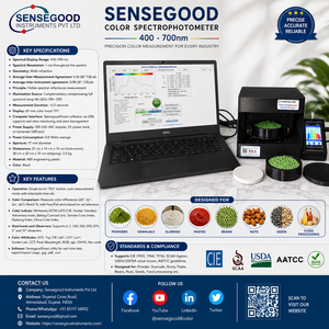 Espectrofotómetro de Color Portátil SENSEGOOD 400-700nm, Resolución de 1nm, Geometría de Refracción Múltiple, para Polvo, Granulados, Frijoles, Nueces, Semillas - Product Image 4