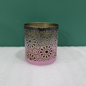 Modern Iron Etched Candle Holder Decorative <b>Tealight</b> Votive Holder Floral Pattern Table <b>Lantern</b> Home Wedding Decor - Product Image 4