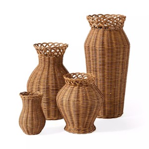 Sustainable Natural Rattan Decorative <b>Vase</b> Set Handmade Decorative Flower <b>Vase</b> Set Eco Friendly - Product Image 1