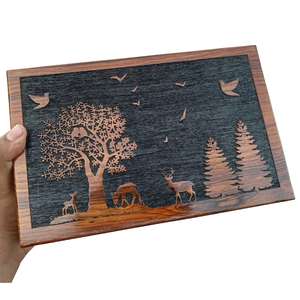 Urna Caja de cremación de palisandro para cenizas humanas Dear Tree Urna de cremación personalizada para cenizas Artesanal Grande - Product Image 1