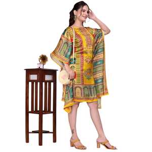 Women’s Elegant <b>Kaftan</b> Dress – Loose Fit Printed Beach <b>Kaftan</b> for Summer collection. - Product Image 1