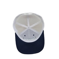 Topi Trucker Bordir Logo Custom Musim Panas Motif Gunung 6 Panel Dua Warna OEM Buatan Vietnam Gorras Untuk Unisex Streetwear