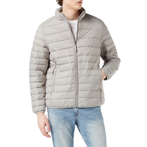 Chaqueta de Lona de Poliéster Azul Personalizada, Chaqueta Impermeable con Cuello Alto, Chaqueta Acolchada, Talla Regular, Opciones de Stock del Fabricante - Product Image 2