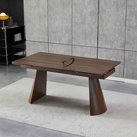 Table à manger élégante extensible 8 places, ensemble de meubles de salle à manger, table à manger de luxe avec 6 chaises