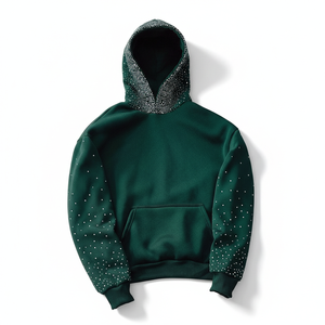 เสื้อฮู้ดผู้ชายสไตล์อินเทรนด์ เหมาะสำหรับสวมใส่ทุกวัน แฟชั่นสตรีทสไตล์ ชุดลำลอง ผ้าฝ้ายผสม - Product Image 5