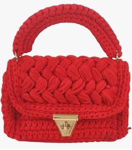 Bolso cruzado de ganchillo elegante con patrón trenzado y detalles de herrajes de primera calidad, 100% hecho a mano, bolso de ganchillo para mujer, uso casual. - Product Image 5