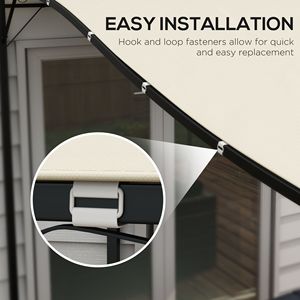 Cubierta de Repuesto Impermeable para Pérgola de 10x10 pies, Compatible con Pérgolas Serie 84C 038, Color Beige, para Muebles de Exterior con Postes Metálicos - Product Image 6