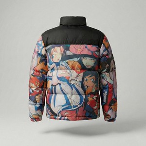 เสื้อแจ็คเก็ตบอมเบอร์พัฟเฟอร์โอเวอร์ไซส์สไตล์ญี่ปุ่นสำหรับผู้ชาย ขายส่ง ซิปแบบตั้ง ฮู้ดมีซิป พิมพ์ลายอนิเมะเต็มตัว อุ่นสบายสำหรับฤดูใบไม้ร่วง - Product Image 2