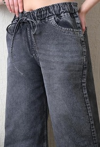 Jeans en denim pour femmes, bleu foncé, bleu clair, bleu marine, noir, blanc, gris, anthracite - Coupe ajustée, style vintage, lavable, résistant à la décoloration - Product Image 6