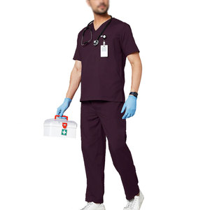 Cheap Price Hospital Scrub Uniform Modern Hospital Scrub Uniform Breathable Construction And Easy Movement - Product Image 1