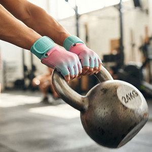 Service OEM, gants de fitness pour femmes, texture douce et agréable pour la peau, matériau mélangé, anti-odeur, coutures renforcées, gants de fitness - Product Image 5