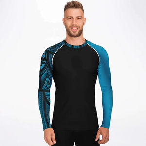 Camiseta Rash Guard de Manga Larga con Cuello Redondo para Hombre, Diseño Personalizado para MMA, Lisa, Ajustada, a Precio Económico - Product Image 3