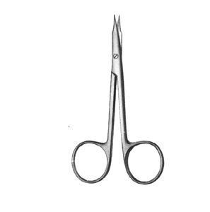 กรรไกรผ่าตัดสเตนเลสสตีลคุณภาพสูง STEVENS Tenotomy แบบโค้งคม/คม ขนาด 11 ซม. รุ่น QKQ-09-2/QKQ-09-3 CE - Product Image 1