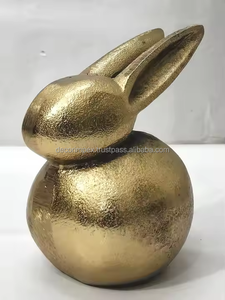 Escultura de conejo Modelo de conejo de aluminio y pieza de exhibición Conejitos hechos a mano Decoración para el hogar Decoración IMPEX - Product Image 2