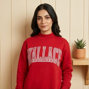 Sudadera Personalizada Wallace con Cuello Alto para el Día del Partido Universitario |   Suéter estilo vintage Tailgate |   Ropa Deportiva Universitaria de Alta Calidad - Product Image 1
