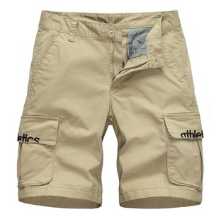 Shorts chino en toile tricotée kaki pour hommes, taille haute, anti-plis, écologiques, séchage rapide, vente en gros d'usine ODM, personnalisables - Product Image 3