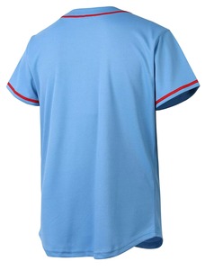 เสื้อเบสบอลแบบสั่งทำพิเศษ ผลิตจากโพลีเอสเตอร์ 100% ระบายอากาศได้ดี ด้วยเทคนิคการพิมพ์แบบ Sublimation Digital Print แห้งเร็ว คุณภาพดี มีจำหน่าย - Product Image 2