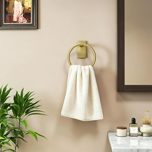 Support mural rond en laiton pour serviettes, style vintage, pour salle de bain, cuisine, hôtel - Product Image 2