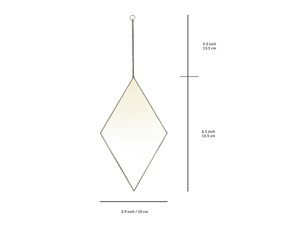 Rhombus Shape Gold Finished Metal Wall Hanging Mirror Perfect For Living Room And Bedroom Stylish Geometric Wall Decor - Product Image 3