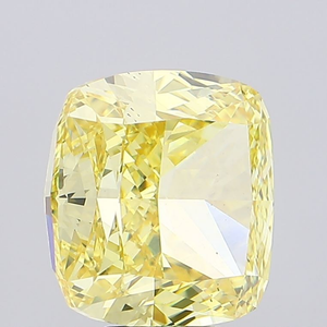 Diamant de laboratoire cultivé en laboratoire, taille coussin, jaune intense fantaisie, clarté VS2 exclusive, finition excellente, CVD, diamant non monté, certifié IGI. - Product Image 6