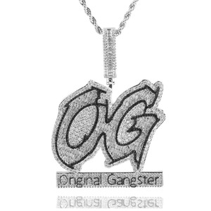 Custom Name Letter Moissanite <b>Pendant</b> 925 <b>Silver</b> Rhodium Plated Hip Hop Theme Charm Mens Jewelry Two Tone <b>Initial</b> Letter <b>Pendant</b> - Product Image 1