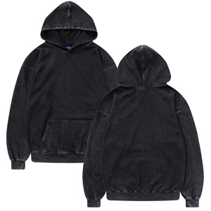 Sudadera con capucha extragrande para mujer, estilo vintage, informal y urbana, de felpa lavada con efecto ácido, al por mayor - Product Image 6