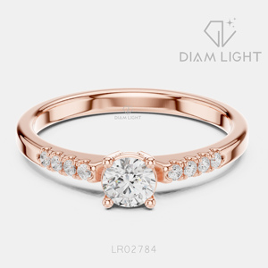 แหวนเพชรเพาะเลี้ยงในห้องปฏิบัติการ 0.25 กะรัต รับรองโดย IGI ทองคำขาว 14K สี F+ ความสะอาด VS+ แหวนหมั้นสำหรับผู้หญิง ของขวัญแต่งงาน - Product Image 3