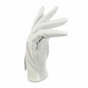 Gant de golf unisexe en cuir Cabretta blanc à doigts entiers, avec sangle de poignet réglable, séchage rapide, antidérapant, à enfiler, pour droitier - Product Image 4
