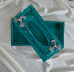 กล่องใส่กระดาษทิชชูเรซิ่นอีพ็อกซี่สุดหรู ทรงสี่เหลี่ยมผืนผ้า สำหรับตกแต่งสำนักงานและรถยนต์ - Product Image 1