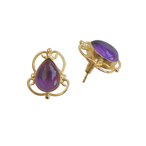 Zircon Handmade Brass Gold Plated Vintage <b>Moon</b> Shape Stud <b>Earrings</b> for Women's Wedding-Wholesale Bulk - Product Image 5