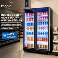 Réfrigérateur à affichage Porte en verre Réfrigérateur vertical pour vitrine de boissons Réfrigérateur commercial pour magasin et supermarché