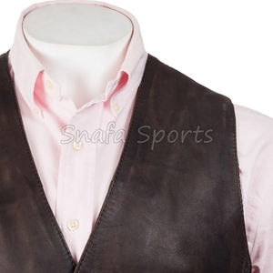 เสื้อกั๊กหนังสีทึบสำหรับผู้ชายเสื้อกั๊กหนังแขนกุดสำหรับนักขี่จักรยานฤดูหนาว - Product Image 3