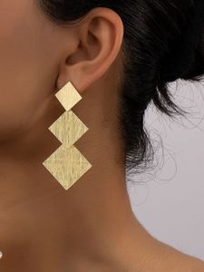 ต่างหูทรงวงกลมสีทองแดงแบบเรียบง่าย - Product Image 5