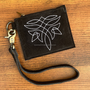 Monedero de cuero de ante genuino para botas, monedero Stich, pequeño, recién llegado, moda, superventas, monederos Unisex - Product Image 2