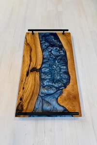 Indian Manufactured <b>Epoxy</b> Resin Serving Tray Elegant Handmade Home Decor for Coffee <b>Table</b> Vanity Available for Wholesale - Product Image 6