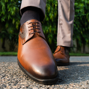 Men’s Classic Designer Leather Dress Shoes in Bold Brown All Seasons Formal Wear - Leather Shoes Brown - Product Image 5