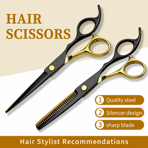 Juego de 7 Tijeras Profesionales para Cabello, Herramientas de Peluquería para Salón y Hogar, Tijeras de Corte de Cabello de Acero Inoxidable, Tijeras de Barbero - Product Image 5