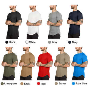 T-shirt personnalisé avec logo, manches courtes, coton et polyester, couleur unie, grande taille pour homme, tendance mode quotidienne - Product Image 6