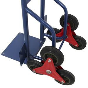 440lbs Heavy Duty Aluminium Hand Truck Blue Warehouse Appliance Cart with Four-<b>Wheel</b> Wheelbarrow Stair Climbing & Moving <b>Dolly</b> - Product Image 3