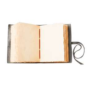 Carnet de notes vintage en cuir fait main avec fermeture à cordon, papier à bords festonnés, journal de voyage 7x5 pouces - Product Image 2