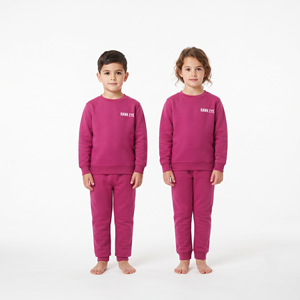Conjunto Deportivo de Cuello Redondo para Niños, Sudadera y Pantalones de Felpa de Algodón, Ropa Casual de Invierno - Product Image 1