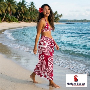 Wholesale Printed Pareo Vacation Wrap Island Beachwear Summer Waist Skirt Lightweight <b>Cover</b> <b>Up</b> Custom Woven Fabric Supplier - Product Image 6