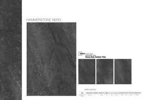 600x900mm R11 Surface Hammer Stone Nero Glazed 20mm Thick Porcelain Outdoor Tiles Heavy Duty Garage <b>Floor</b> Pavers - Product Image 4