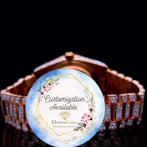 Reloj Hip Hop Personalizado con Moissanita VVS |   Reloj de Lujo Unisex con Correa de Acero Inoxidable, Resistente al Agua 10 Bar, con Zafiro de 29 CT - Product Image 3