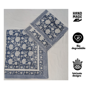 Juego de Sábanas de Lujo con Estampado Artesanal, 2 Fundas de Almohada, Frescas, 200 Hilos, Diseño Floral, 100% Algodón Puro, Suaves, para Verano, Hogar u Hotel - Product Image 2