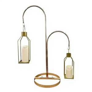 Stainless Steel Candle <b>Lantern</b> with Rope Handle Silver Metal Glass <b>Hurricane</b> <b>Lantern</b> Modern Tabletop Hanging Candleholder - Product Image 4